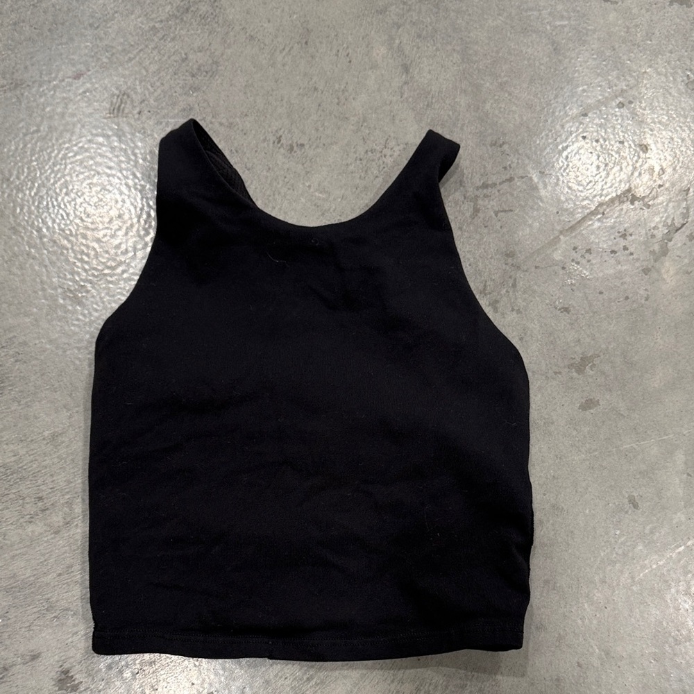 Athleta Black Athletic Crop Tank Top